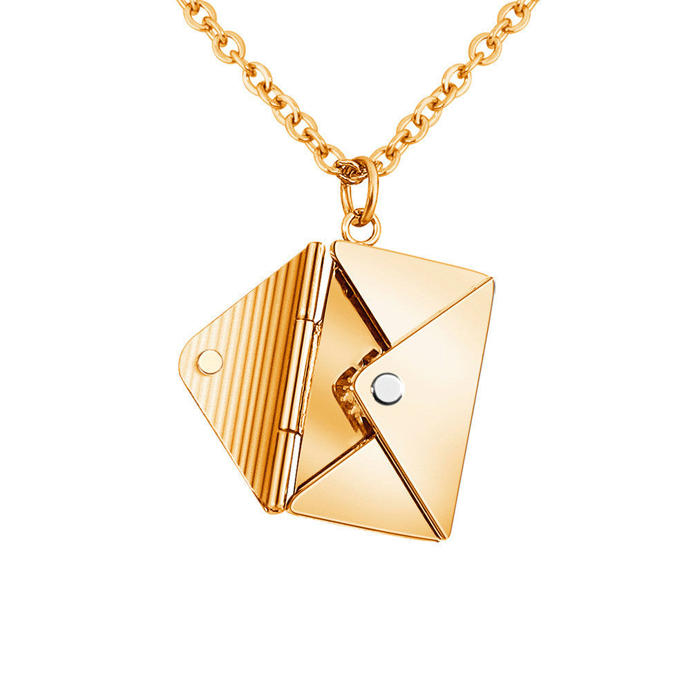 Secret Note – Envelope Pendant Necklace - Aeva Luxe