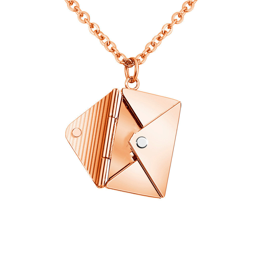 Secret Note – Envelope Pendant Necklace - Aeva Luxe