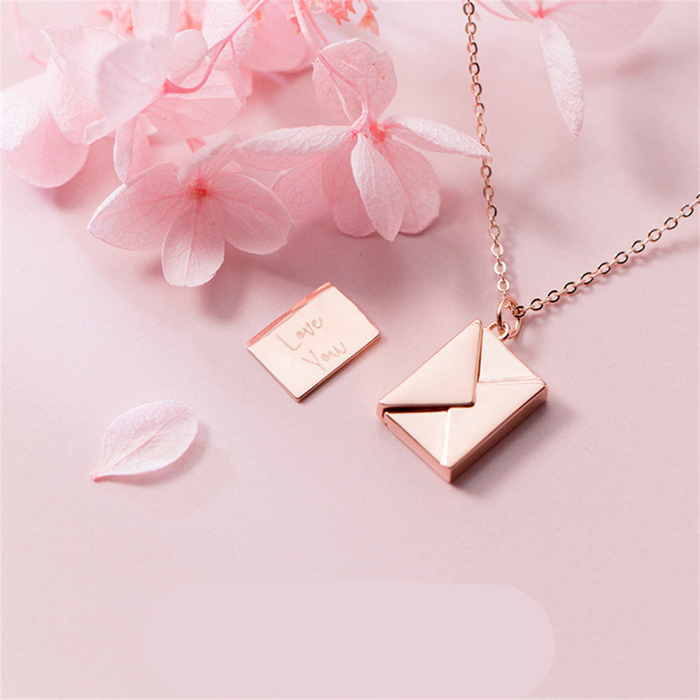 Secret Note – Envelope Pendant Necklace - Aeva Luxe