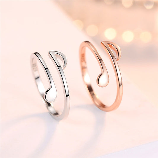 Adjustable Music Note Ring - Aeva Luxe 