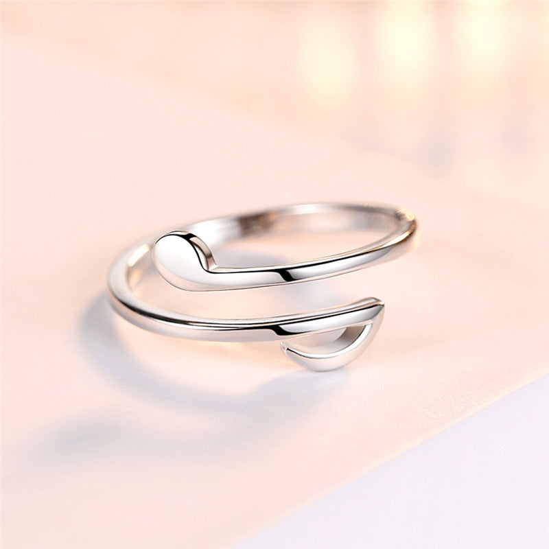 Adjustable Music Note Ring - Aeva Luxe 