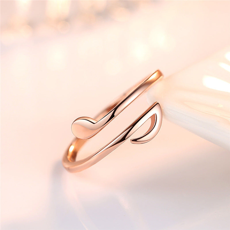 Adjustable Music Note Ring - Aeva Luxe 
